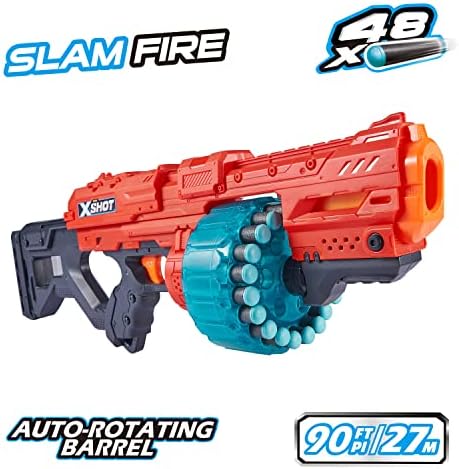 X-Shot Excel Omega Dartblaster - Inklusive 96 Darts & Munitionskette für aufregende Actionspiele