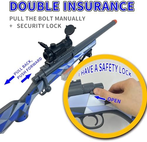 AGM MASTECH M24 Weiche Schaumstoff-Spielzeugpistole mit verbessertem Zielfernrohr für ultimativen Spielspaß drinnen und