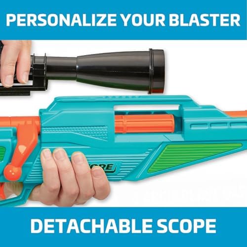 BuzzBee Air Warriors Double Shot - Doppelschuss Schrotflinten Blaster für spannende Abenteuer mit 4 Darts & 4 Hülsen