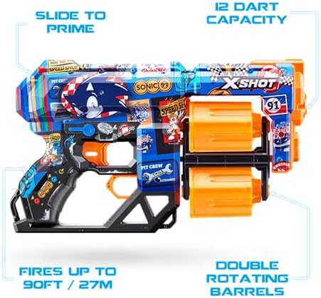 XSHOT Skins Dread Blaster Robotnik – Sonic The Hedgehog Dart-Blaster für spannende Abenteuer!