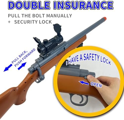 AGM MASTECH M24 Weiche Schaumstoff-Spielzeugpistole mit verbessertem Zielfernrohr für ultimativen Spielspaß drinnen und