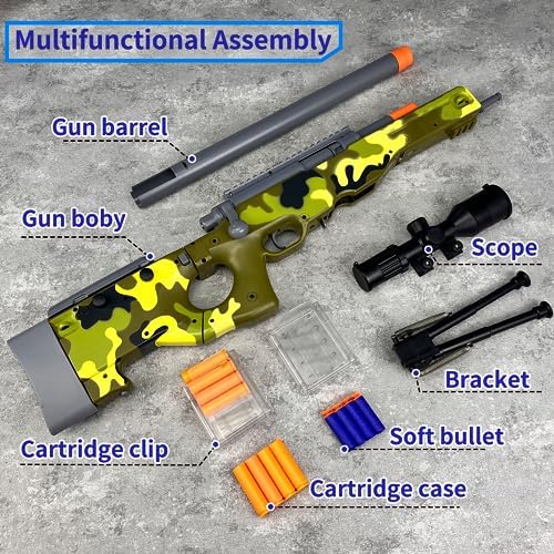 AGM MASTECH M24 Weiche Schaumstoff-Spielzeugpistole mit verbessertem Zielfernrohr für ultimativen Spielspaß drinnen und