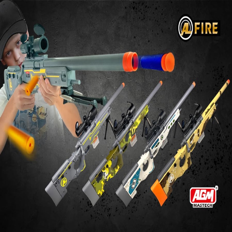 AGM MASTECH M24 Weiche Schaumstoff-Spielzeugpistole mit verbessertem Zielfernrohr für ultimativen Spielspaß drinnen und